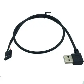 0CM 90 Laipsnių stačiu Kampu USB2.0 Vyrai Moterys 5 Pin Motininę Plokštę Dupont Extender Cable(USB2.0 M/5Pin)