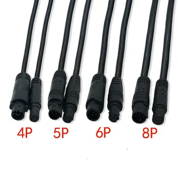 1/2/3/4/5m Automobilio Galinio vaizdo kameros kabelis BMW jack linijos 4 pin 5P 6P 8P vyrų ir moterų Vaizdo įrašymo kabelio galiniai prailginimo kabeliai