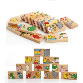 1-3 metų Kūdikis Montessori Mokymo Ankstyvos Vaikystės Gyvūnų Sukurti Seka, Statyba Blokai, Mediniai Žaislai, Vaikų Pažinimo