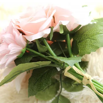 1 Krūva Netikrų Gėlių Nuotakos Puokštė Rožių Dahlia Dirbtinės Gėlės Šilko Nekilnojamojo Touchfor Vestuvių Dekoravimo, Sodo Namų Dekoro Flora