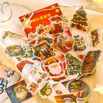 1 Paketas/daug Kawaii Kalėdų serijos lipdukas Apdailos raštinės reikmenys dovana lipdukai Mokyklos Grupė albumą reikmenys (tt-3036)