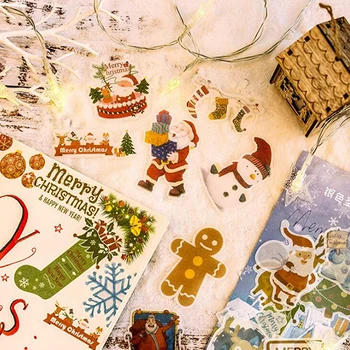 1 Paketas/daug Kawaii Kalėdų serijos lipdukas Apdailos raštinės reikmenys dovana lipdukai Mokyklos Grupė albumą reikmenys (tt-3036)