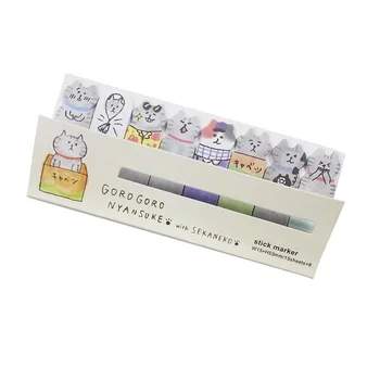1 Paketas/daug Mini Mielas Kawaii Animaciją Kačių Memo Pad Sticky Notes Memo Sąsiuvinis Pastaba Popierius, Lipdukai, mokyklinės prekės