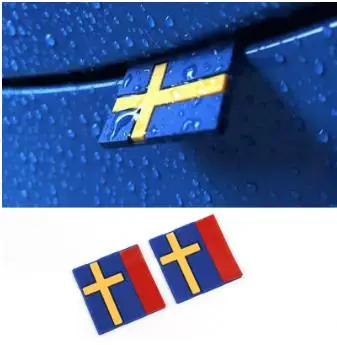 1 Vnt Automobilių 3D Lipdukas Švedijos Vėliava Apdailos Emblema Automobilio Duris Kamieno priekinės grotelės VOLVO XC40 XC60 XC90 S90 V90 S60 V60 V40