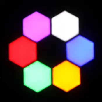 1 vnt Quantum lempos, LED Lempos, Modulinės prisilietimams Jautrus Apšvietimo Šešiakampe Naktį Šviesos Lempos Sienos Lempos Šešiakampe sienos šviesos