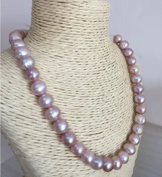 10-11mm pietų jūros baroko levandų perlų vėrinį 18