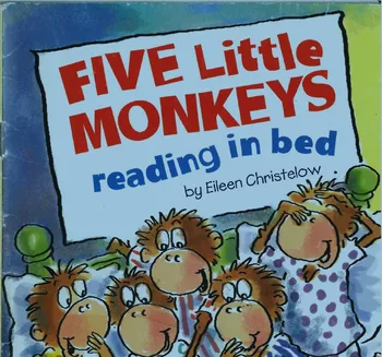 10 knygų Paketą, Penkių Beždžionių Serijos, su MP3 už 2-7 vaikams kindergarden, ikimokyklinio knyga