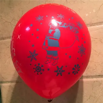 100 VNT Big Latekso balionas Linksmų Kalėdų spausdinti Festivalis Helio Pripučiami Apvalūs balionai Sniego vaikas globos šalis balionas