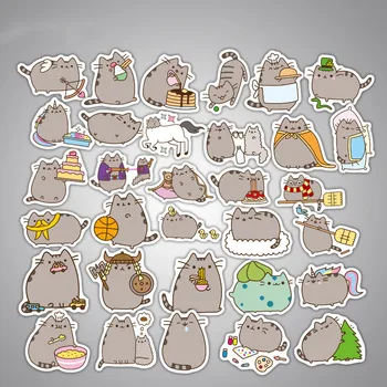 100pc Animacinių filmų Lipdukai, Pakuotės Anime Pav Cute Kačių Vertus Sąskaitą Apdailos Mobiliojo Erdvėje Šypsenėlių Žaislai 