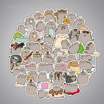 100pc Animacinių filmų Lipdukai, Pakuotės Anime Pav Cute Kačių Vertus Sąskaitą Apdailos Mobiliojo Erdvėje Šypsenėlių Žaislai 