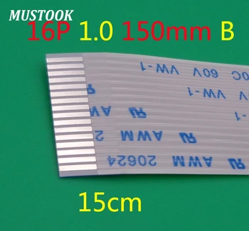 100vnt 16 pin FFC FPC plokščias lankstus kabelis 1,0 mm žingsnio 16pin B Atvirkštinis / Anisotropy Ilgis 150mm, Plotis 17mm, Juostelė Flex Kabelis