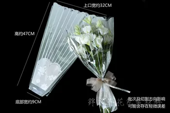 100vnt/daug Aliuminio Plėvelė Silver Multi-Bag 7 Skylę Maiše Rose Maišelį Gėlių Maišelį Gėlių Vyniojimo Popierius