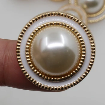 10pc sumaišykite dydžio apvalaus strypo pearl mygtuką aukso metalo rankų darbo siuvimo striukė, megztinis Švarkelis, drabužiai, 