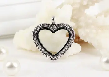 10SET/daug Derliaus Širdies Formos Magnetiniai Stiklo Plūduriuojantis Apranga Su Nemokama Grandines Mados Jewelrys