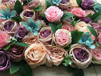 10vnt/daug Dirbtinio šilko rožė, bijūnas 3D gėlių sienos vestuvių foną dekoruoti gėlių runner vestuvių etapas apdailos TONGFENG