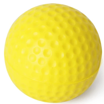 10vnt Geltona Minkšta Elastinga Patalpų Praktikos PU Golf Ball & 3x Golfo Tees Kavos Patvarus Tee Vairavimo Diapazonas 60/ 70/ 80 mm