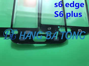 10vnt Originalus LCD Priekiniai Jutiklinis Ekranas Išorinis Stiklo Objektyvas su OCA plėvelės Samsung Galaxy s6 krašto G925 G925F S6 plus G928 G928F