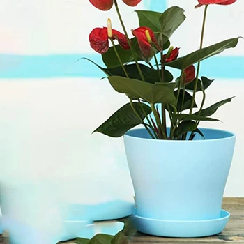 10vnt Plastiko Augalų, Gėlių Sodinukai Medelyne Puodą Sodinamoji Gėlių, Augalų Konteinerių Sėklos Pradeda Puodai su Padėklų Mėlyna