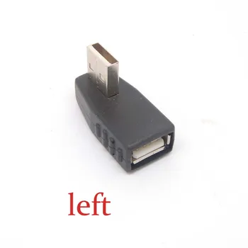 10vnt USB 2.0 A Male į Moterų ilgiklis 90 kairysis Kampas Adapterio Kištuką ygmb