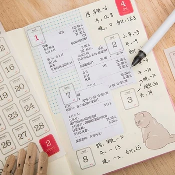 12 Lapų 365 Dienų Kalendorius Washi Etiketės Kasdien Planuotojas Vadovas Lipduką 