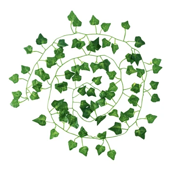 12pcs 2,5 m Modeliavimas Augalų Lapų Namų Dekoro kabinti Dirbtinis Žalios Lapinės Sienos Ornamentu Plastiko Dirbtinius Ivy Šalies Prekių