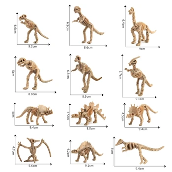 12pcs Dinozaurų Skeleto Fosilijos Įvairūs Kaulai Duomenys Žaislai Vaikams Kalėdų Dovana