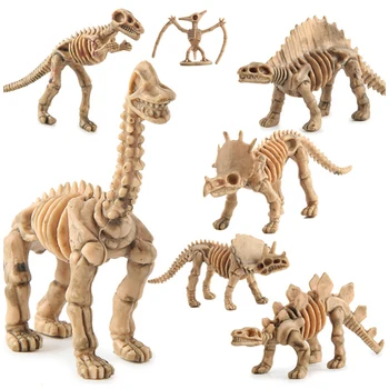 12pcs/set Plastiko Dinozaurų Skeletas Iškastinio Modelis Žaislas Duomenys Dinozaurų Žaislai Vaikams Dovanų Kolekcija