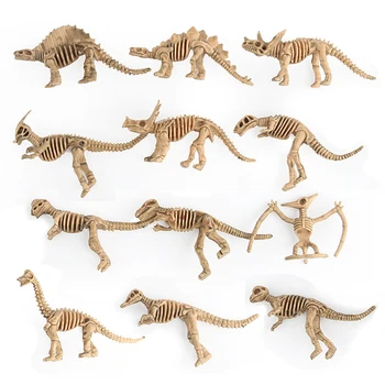 12pcs/set Plastiko Dinozaurų Skeletas Iškastinio Modelis Žaislas Duomenys Dinozaurų Žaislai Vaikams Dovanų Kolekcija