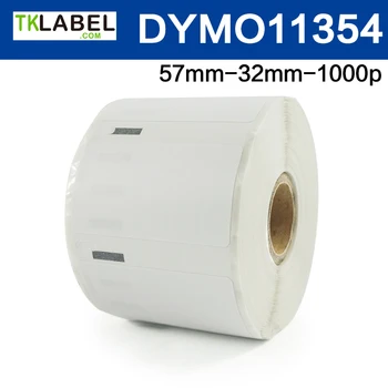 12R Dymo Suderinama 11354 LabelWriter Multi-Purpose Etiketės, Lipnios, 57 x 32 mm, Ritinys 1000 - Juoda ant Balto Print