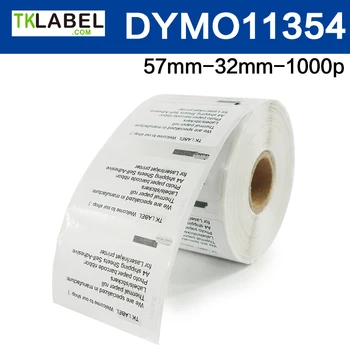 12R Dymo Suderinama 11354 LabelWriter Multi-Purpose Etiketės, Lipnios, 57 x 32 mm, Ritinys 1000 - Juoda ant Balto Print