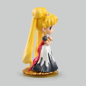 15cm Sailor Moon Kristalų Q Mielas Versija Vestuvių Suknelė, Animaciją, Veiksmų Skaičius, PVC Modelis Žaislas, Lėlė Dovana Vaikams Apdaila