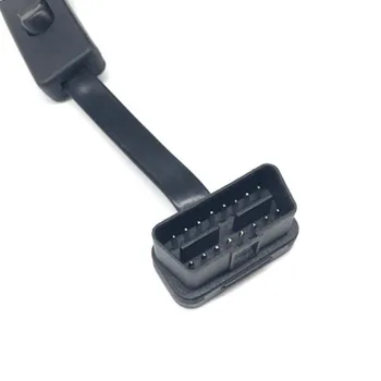 16pin į serial DB9 RS232 OBD2 diagnostikos kabelis įrankis plokščia viela su jungikliu