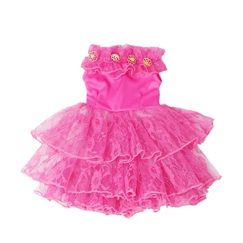 18 colių Mergaičių lėlės suknelė Princesė nėrinių tortas vakare gown Amerikos naujas gimęs drabužiai, žaislai tinkami 43 cm kūdikio c426