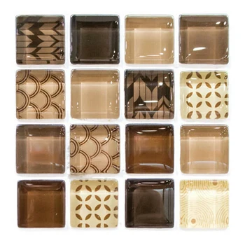 18Pcs 3D Lipnios Mozaikos Plytelių Lipduką Virtuvės/Vonios kambario Sienų Lipdukų Dekoras