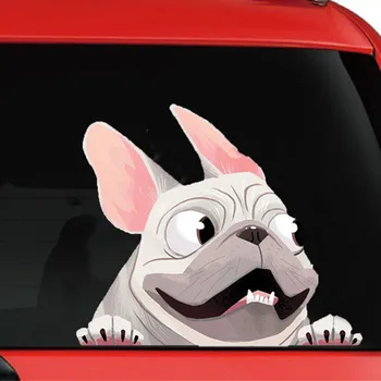 1pc 3D Gražių Animacinių filmų Šuo Automobilių Stiliaus Automobilio Langą Lipdukai Lipdukas Dekoras Sienos Namuose Miegamasis Automobilio Langų Apdaila