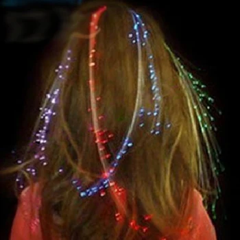 1PC LED Mirksi Plaukų Pynimo Žėrintis Mirksi Fluorescentinė Dekoro Kalėdų Dekoracijos Staigius Ornamentu Merginos Led Žaislai Dovana