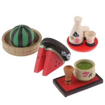1pc Lėlių Japonijos bakalėjos sake arbatinukas Arbūzas dervos miniatiūrinės scenos fotografavimo rekvizitai dėl Doll House Dekoro