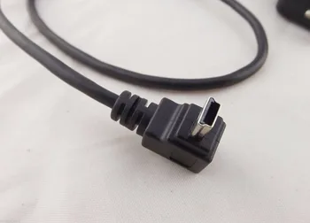 1pc USB 2.0 B moterį, Mini 5 Pin Male Iki Kampas Panel Mount Spausdintuvo Kabelis-prailgintojas 50 cm