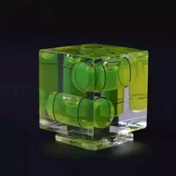 1PC Žalia trimatis Burbulas gulsčiukas Fotoaparato Lygio Adapteris, Skirtas Fotoaparatuose Matavimo Insturments Įrankis