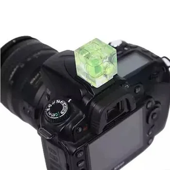 1PC Žalia trimatis Burbulas gulsčiukas Fotoaparato Lygio Adapteris, Skirtas Fotoaparatuose Matavimo Insturments Įrankis