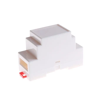 1PCS Balta Juoda Plastikinė elektroninė Dėžutė Projekto Atveju DIN Bėgelio PLC Skirstomosios Dėžutės 88x37x59mm