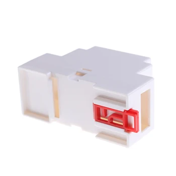 1PCS Balta Juoda Plastikinė elektroninė Dėžutė Projekto Atveju DIN Bėgelio PLC Skirstomosios Dėžutės 88x37x59mm