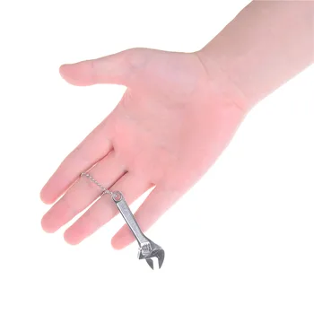 1PCS Metalo Reguliuojamas Mini Veržliarakčio Įrankis Raktas Raktas Raktas Grandinės Žiedas paketų prižiūrėtojų raktinę 66mm 2.5