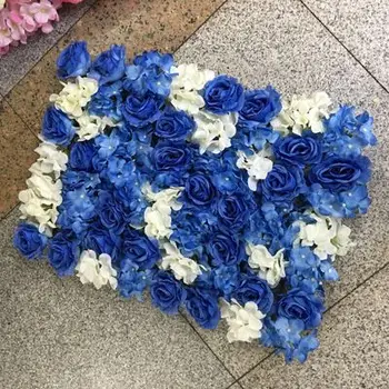 1PCS originalus dizainas vestuvių gėlių sienos ir eilės šilko dirbtinių rožių hydrangea bijūnas sumaišykite gėlės fone Viešbutis apdaila