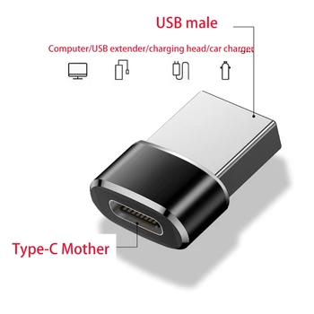 2 PAKETAS USB C 3.1 C Tipo Moteris USB 3.0 Type A Male Uosto Konverteris Adapteris MUMS 62KA