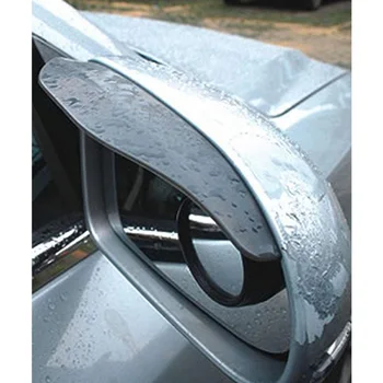 2 Vnt PVC Automobilio Galinio vaizdo Veidrodėlis lipdukas lietaus antakių weatherstrip auto veidrodis, Lietaus apsauga atspalvį dangtelio raštas guard Naujas