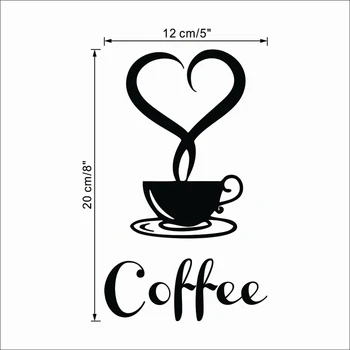 2017 išgerti kavos sienų lipdukai valgomasis apdailos 361. 