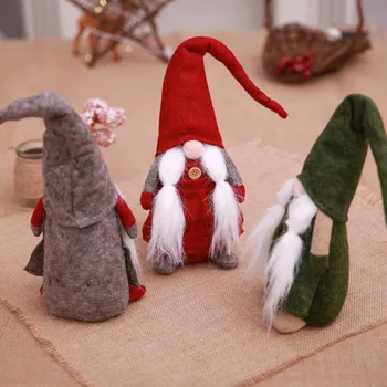 2018 Balta Barzdotas Kalėdų Elf Lėlės Apdailos Prekių Naujųjų Metų Festivalis Vakarienę Kalėdų Dekoracijos