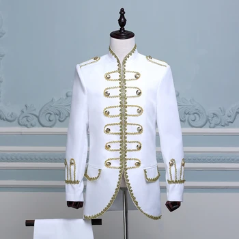 2018 Royal veiklos dėvėti vyriški drabužiai oficialų suknelė vyrų smokingas kostiumas dainininko drabužiai