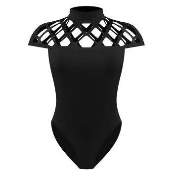2019 Seksualus Moteriški Jumpsuit Bodycon Vasaros Kietas Romper Bodysuit Femme Elegantiškas Playsuit Liesas darbo drabužiai Tuščiaviduriai iš Viršūnės *50
